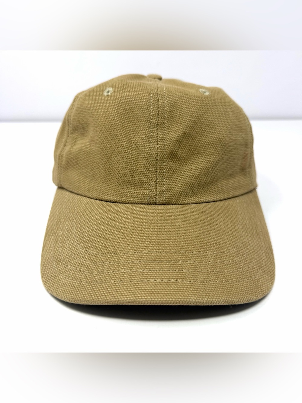 Steven Alan Baseball Cap Snapback Hat Khaki Duck Cotton Canvas Made In USA EUC